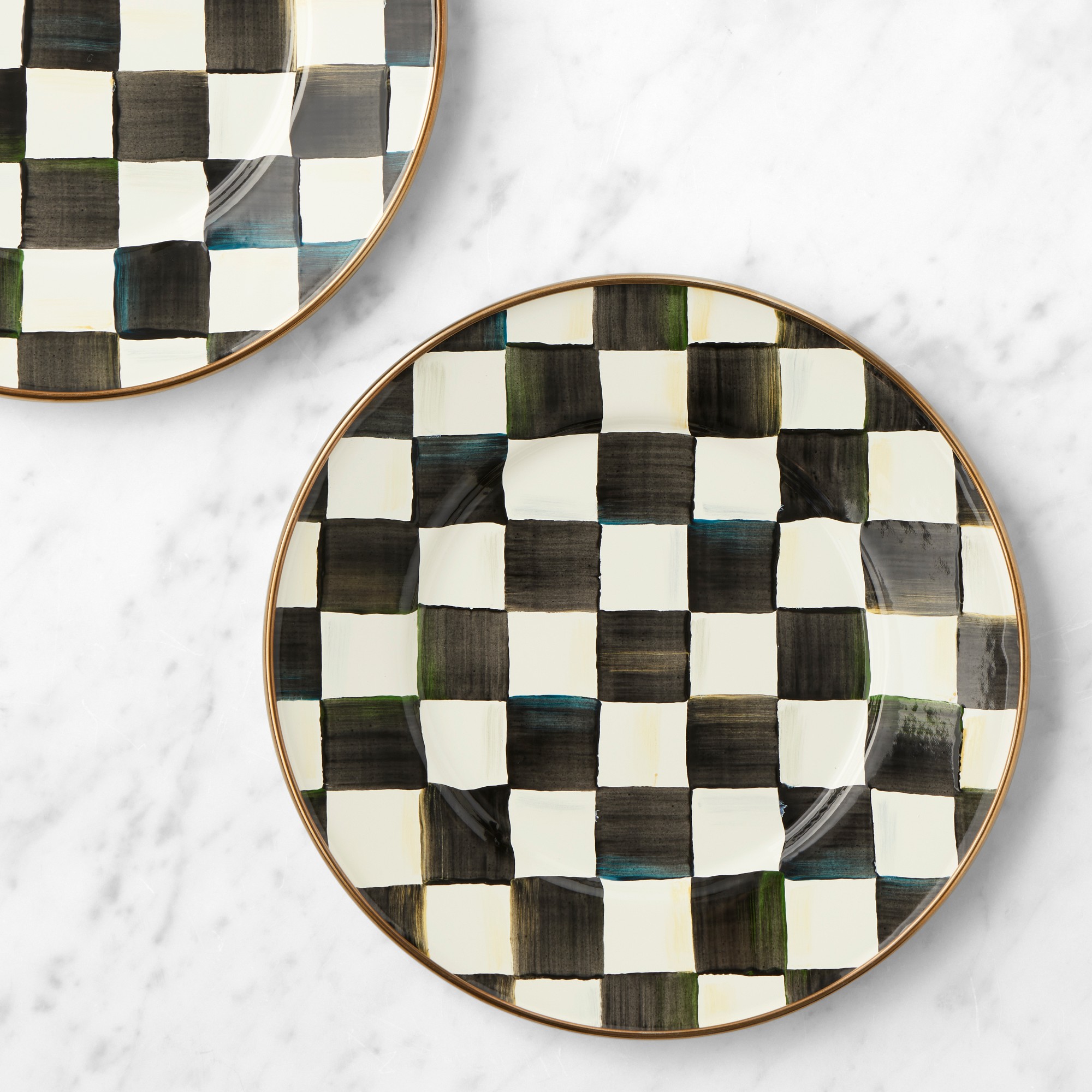 MacKenzie-Childs Courtly Check Salad Plates Simolary simolary.com