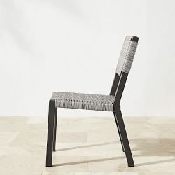 Larnaca Outdoor Slate Grey Metal x All-Weather Weave Dining Side Chair