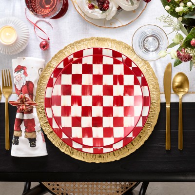 MacKenzie-Childs Cherry Check Salad Plates Simolary simolary.com 11