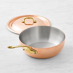 Mauviel M'150B Copper Curved Splayed Saute Pan 3.5-Qt.