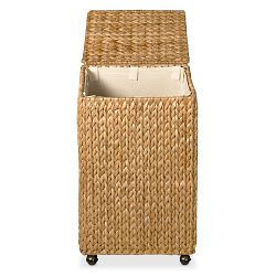 Nantucket Woven Seagrass Hamper on Wheels