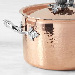 Ruffoni Opus Cupra Hammered Copper Soup Pot with Pumpkin Knob, 3 1/2-Qt.