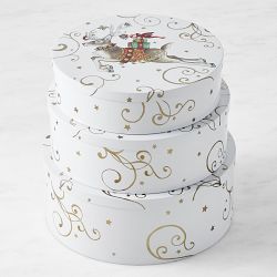 &lsquo;Twas The Night Before Christmas Gifting Tins, Set of 3