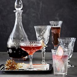 Vintage Etched Coupe Glasses