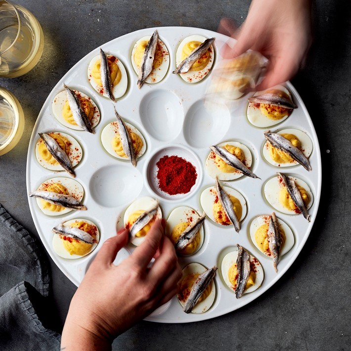 食器   Divelled egg tray Amazon.com: Flexzion Deviled Egg Tray - Ceramic White Porcelain 12