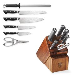 Zwilling Kanren Knives with Acacia Block, Set of 7