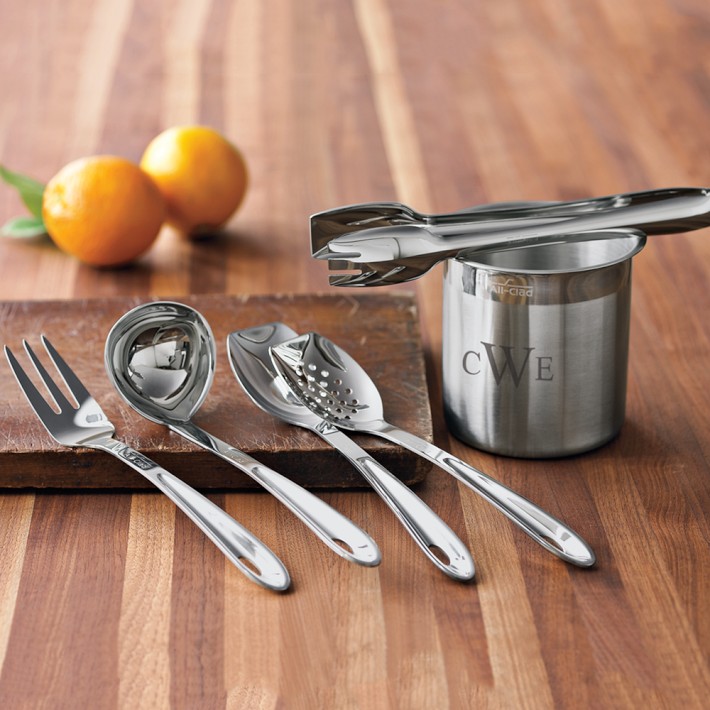 Monogrammed All-Clad Stainless-Steel Kitchen Tool Set - Set of 6