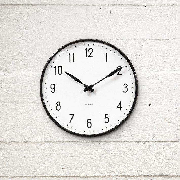 インテリア時計 ARNE JACOBSEN Station Wall Clock 290mm Arne Jacobsen Station Wall Clock | Williams Sonoma