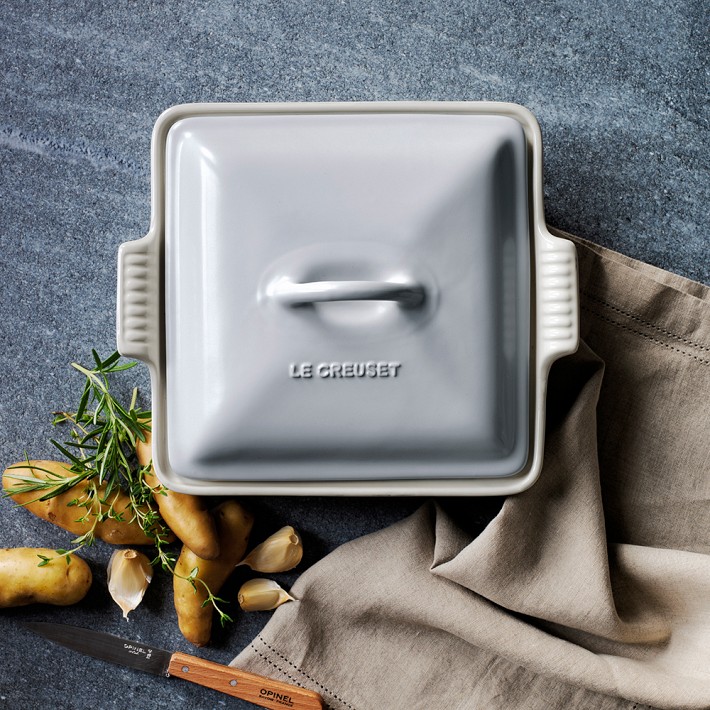 Le Creuset Heritage Stoneware Shallow Square Covered Baking Pan