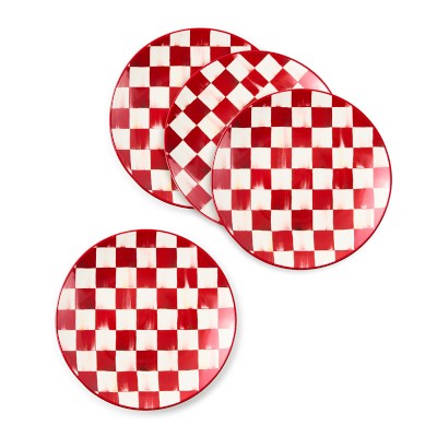 MacKenzie-Childs Cherry Check Salad Plates Simolary simolary.com 14
