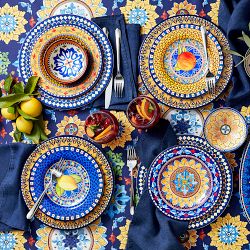 Sicily Outdoor Melamine Mixed Salad Plates