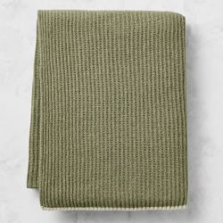 Eco-Friendly Contrast Edge Cashmere Knit Throw