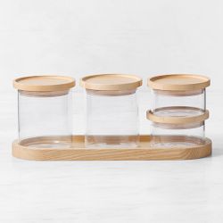 Hold Everything Stacking Round Jar Set with Tray Set of 5