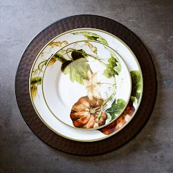 Botanical Pumpkin Dinner Plates, Set of 4