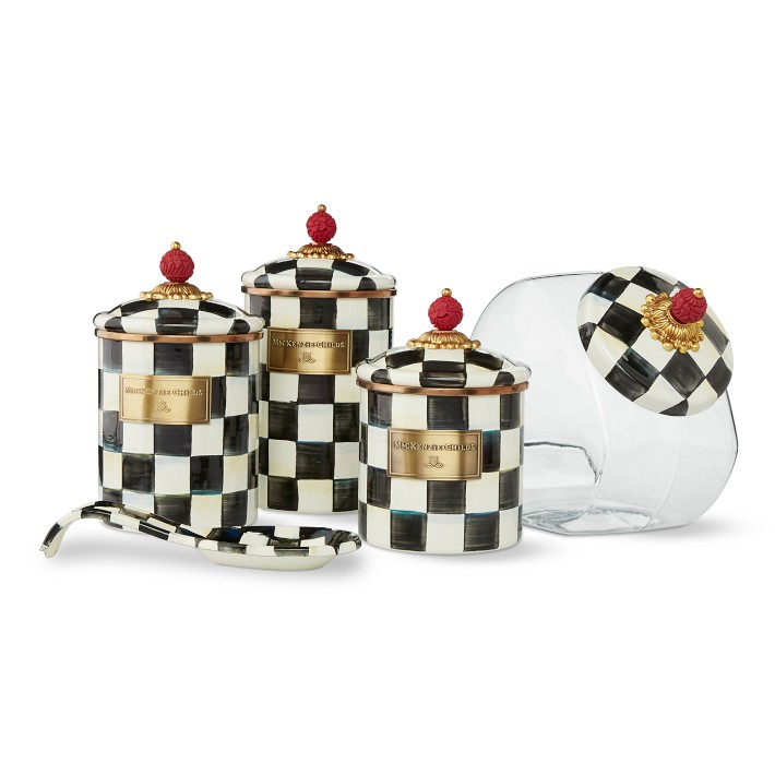 MACKENZiE-CHiLDS　チャイルズコート　キャニスター　小 Amazon.com: MACKENZIE-CHILDS Small Enamel Canister, Kitchen