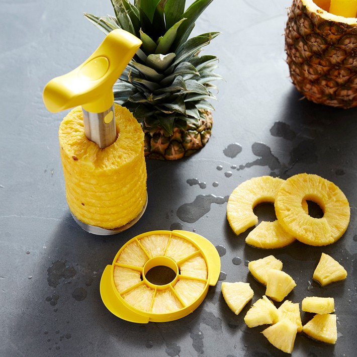 ウィリアムズ ソノマ ピゼルアイロン Stainless-Steel Pineapple Slicer & Dicer | Fruit Tools | Williams