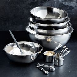 Stainless-Steel Restaurant Mixing Bowls