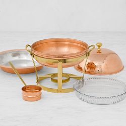 Williams Sonoma Copper Round Chafing Dish, 2-Qt.