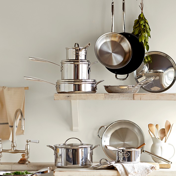 Williams Sonoma Signature Thermo-Clad™ Stainless-Steel Frying Pan