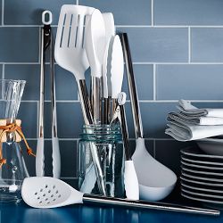 Williams Sonoma Stainless-Steel Silicone Pasta Locking Tongs