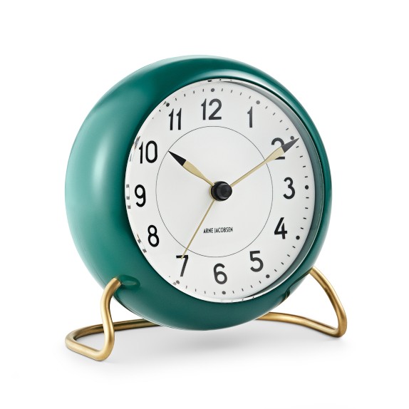 Arne Jacobsen Table Clock, Brass Alarm | Williams Sonoma