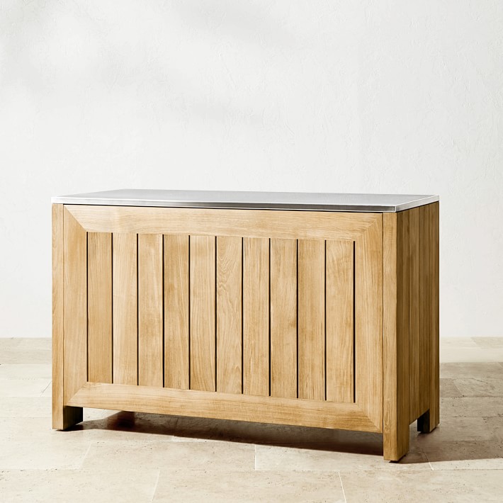 Larnaca Outdoor Teak 2-Door Cabinet | Williams Sonoma