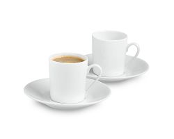 Apilco Tuilleries Porcelain Espresso Cups &amp; Saucers