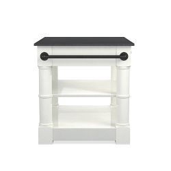 Barrelson Single Kitchen Island with Black Granite Top (49")