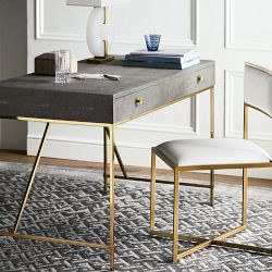 Faux Shagreen Desk (49")