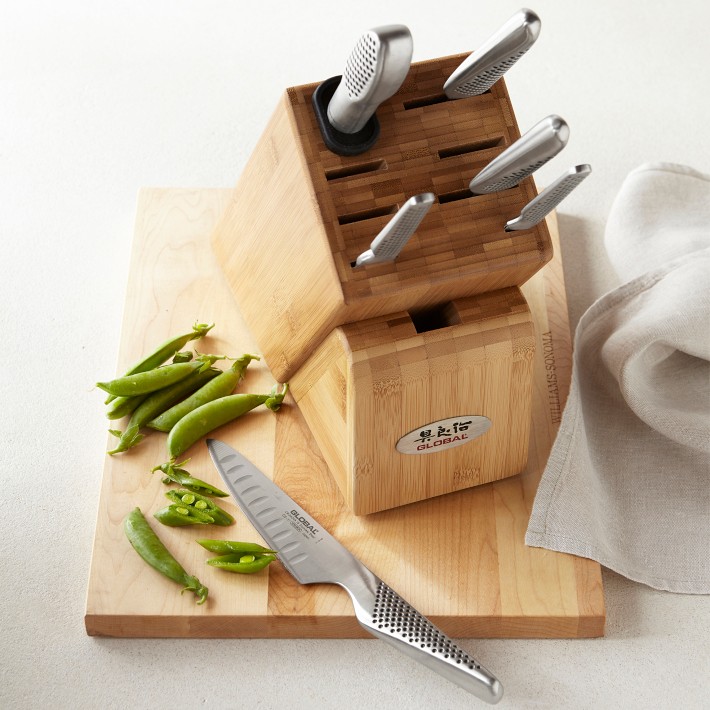 Global Classic 7-Piece Takashi Wooden Knife Block Set | Williams