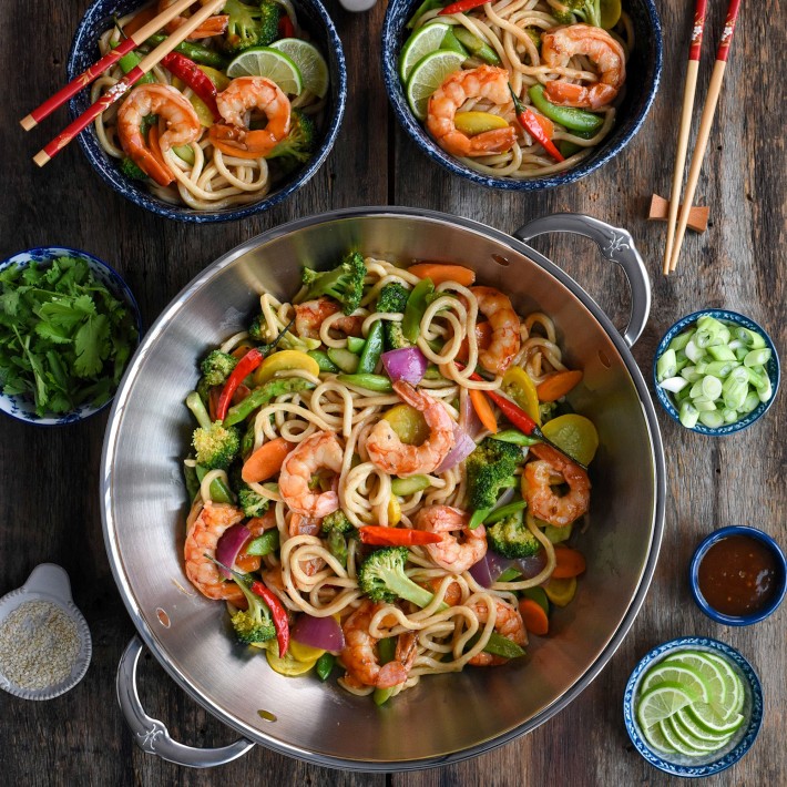 Hestan ProBond Stainless-Steel Covered Wok with Helper Handles