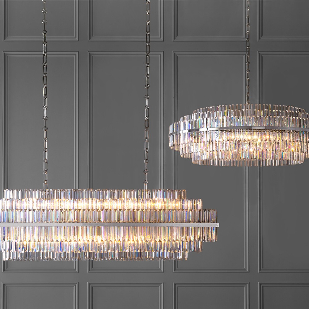 Vienna Linear Crystal Chandelier by Williams Sonoma Home