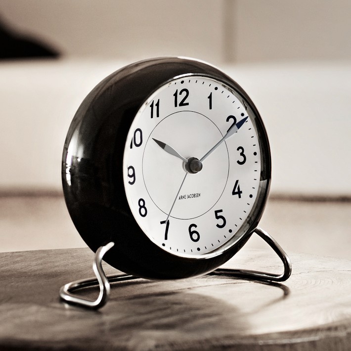 Arne Jacobsen Table Clock, Brass Alarm | Williams Sonoma