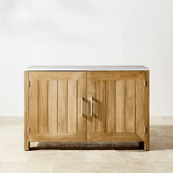 OPEN BOX:Larnaca Teak 2-Door Cabinet, 58", Natural