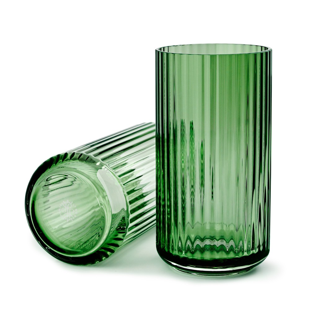 Lyngby Glass Vase - Green, 8.1 " x 4.1"