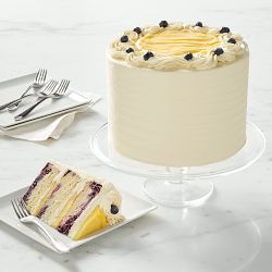 Three-Layer Lemon Blueberry Cake, Serves 16-22