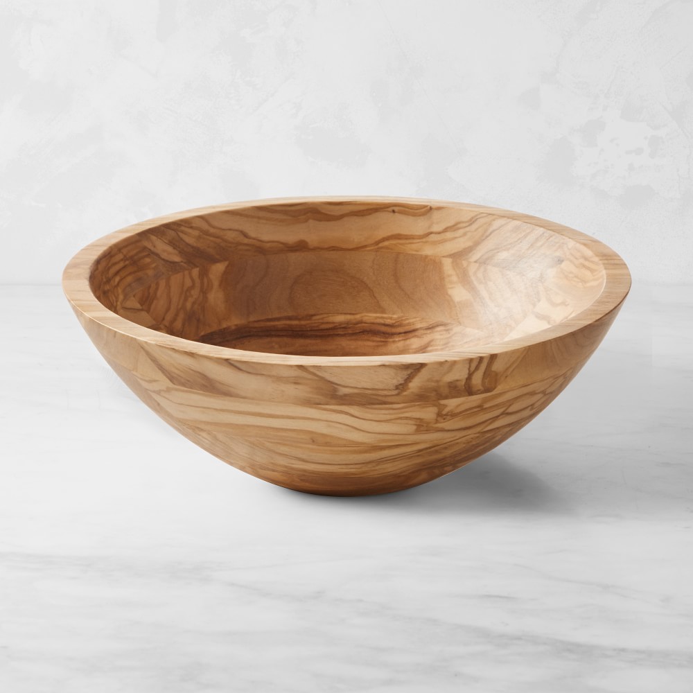 Olivewood Salad Bowl and Salad Servers - 9"