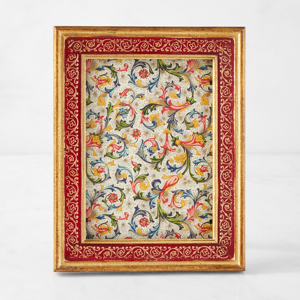 Florentine Wood Picture Frames - 5" x 7", Red