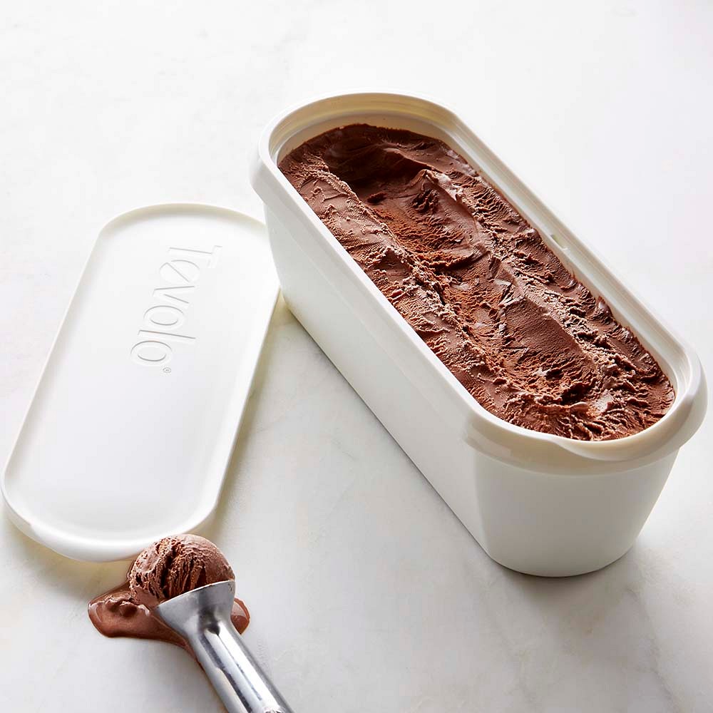 Insulated Ice Cream Storage Tub, Oval - Oval, 2 1/2-Qt., White Lid