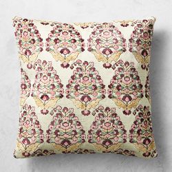 OPEN BOX: Paisley Jacquard Pillow Cover, 22" x 22", Champagne