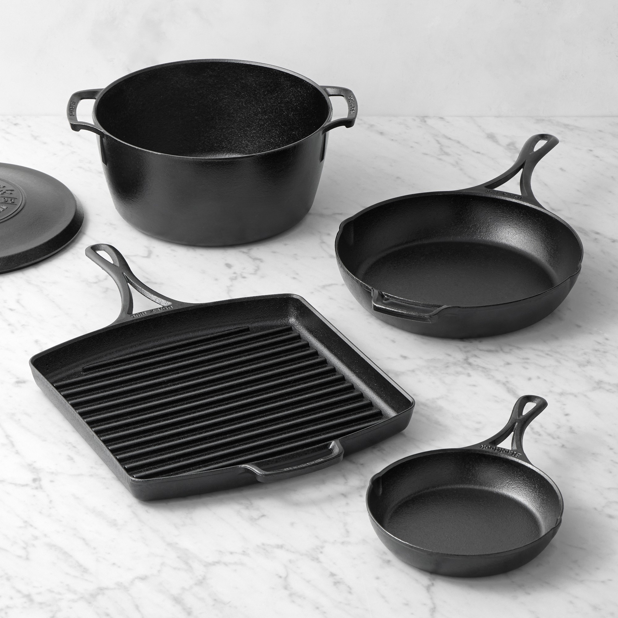 Lodge Blacklock Triple Seasoned Cast Iron 5-Piece Cookware Set Sansujyuku sansujyuku.com
