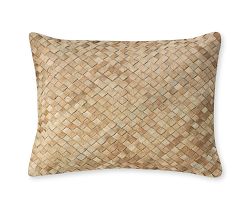 Woven Leather Hide Pillow Cover