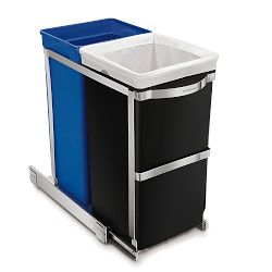 simplehuman™ 35-L. Dual Compartment Under Countert Pull-Out Can