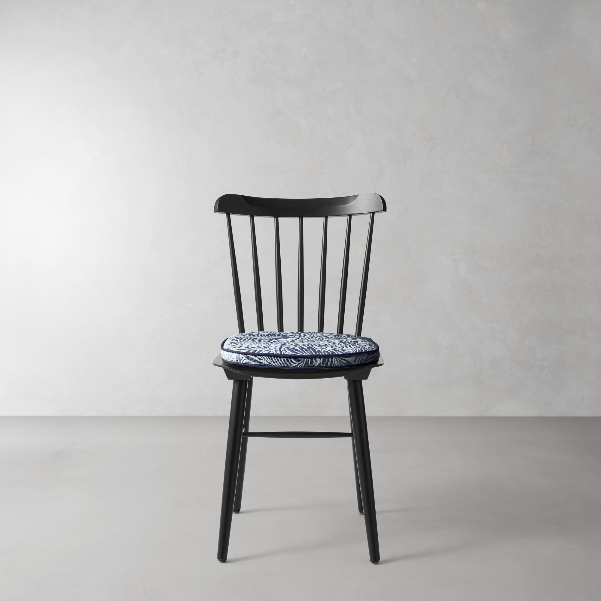 Morris & Co., Larkspur Blue with Navy Piping