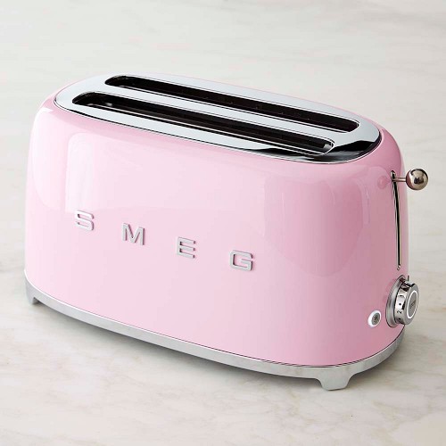 SMEG 4-Slice Toaster, Pink