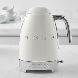 SMEG Variable Temperature Kettle 3D Logo, White