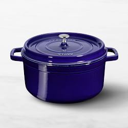 Staub Enameled Cast Iron Round Dutch Oven, 5 1/2-Qt., Sapphire Blue