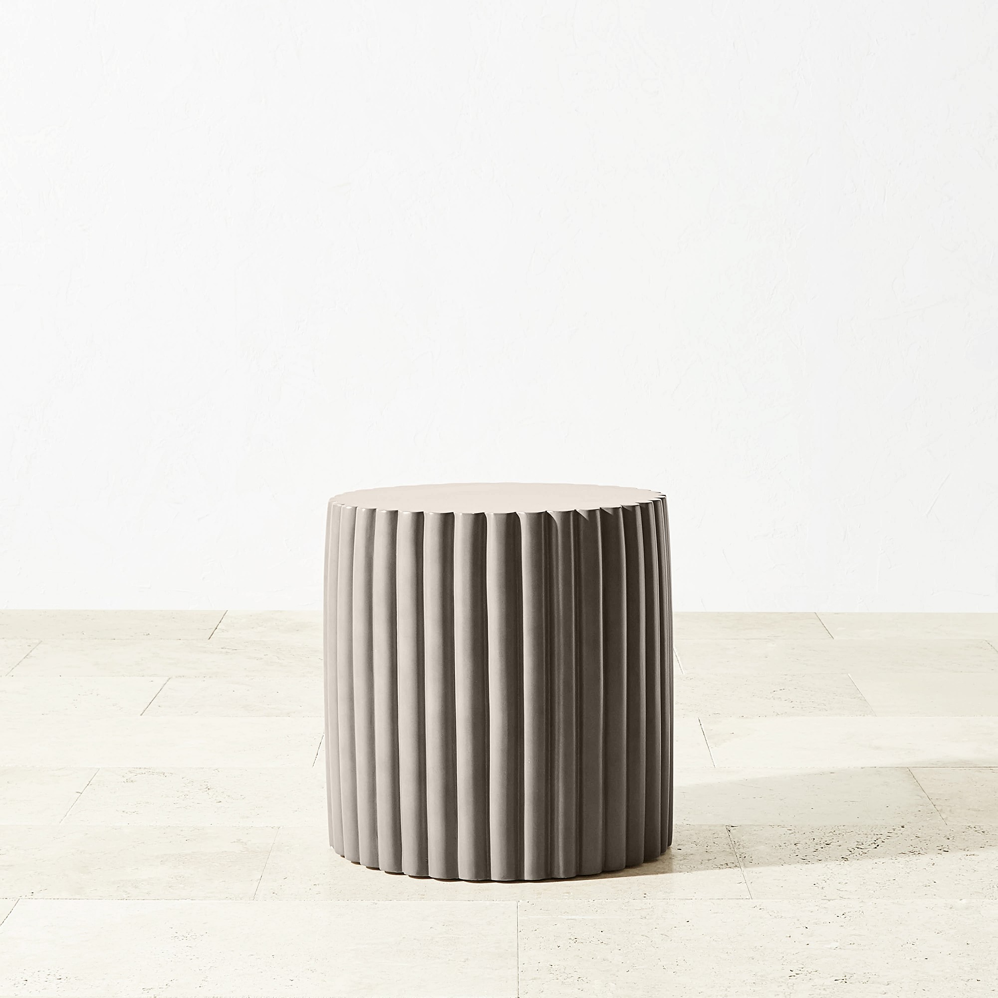 Tropea Fluted Accent Table (18″) Simolary simolary.com
