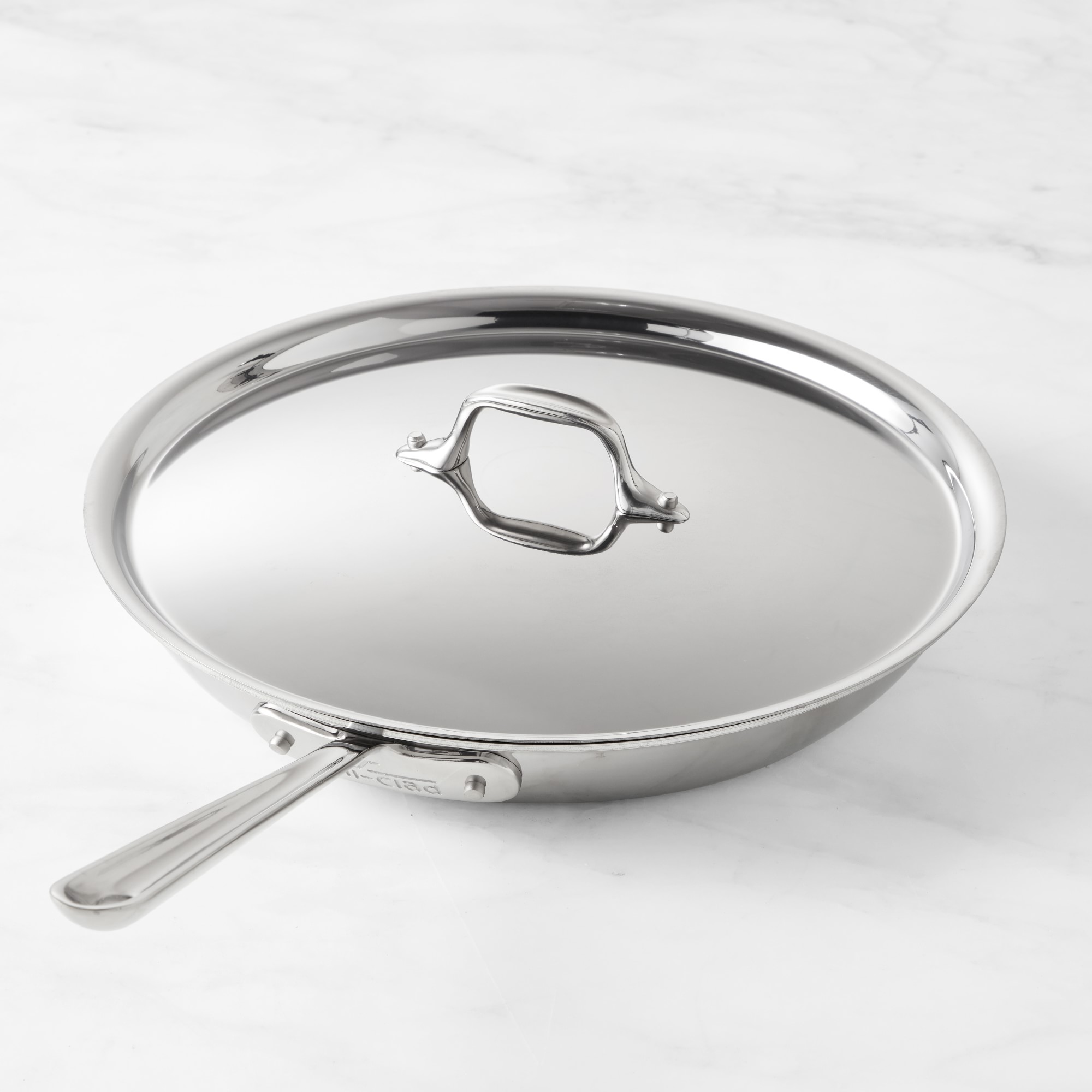 All-Clad D3 Triply Stainless-Steel Pro Nonstick Fry Pan with Lid, 12″ Simolary simolary.com
