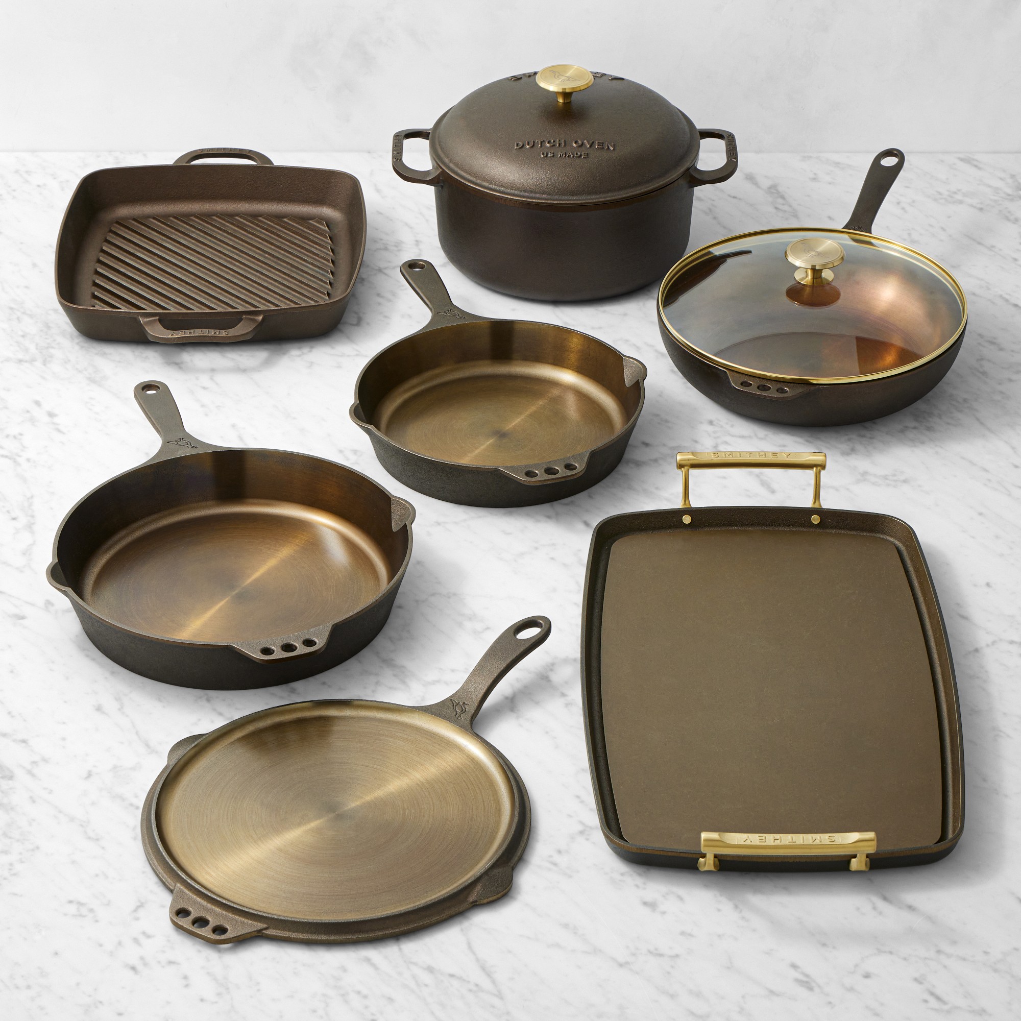 Smithey Seasoned Cast Iron 9-Piece Cookware Set Sansujyuku sansujyuku.com